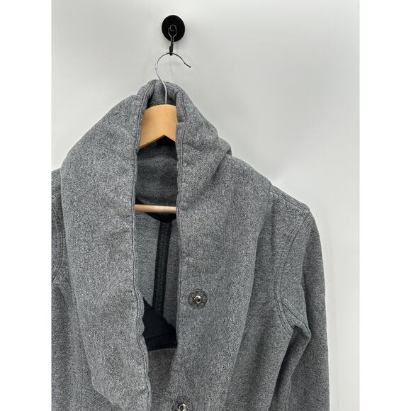 Lululemon Jacket Women 8 Grey Karmacollected Collared Cotton Fleece Super Soft - Picture 5 of 10